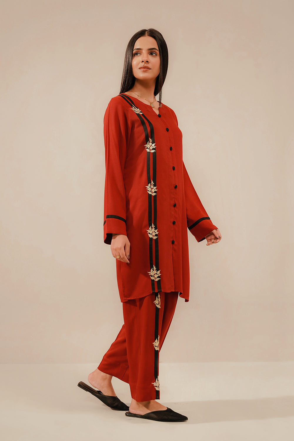 EMBROIDERED CO-ORD | RUBY