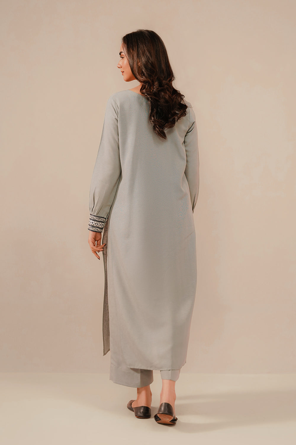 EMBROIDERED CO-ORD | SILVER HAZE