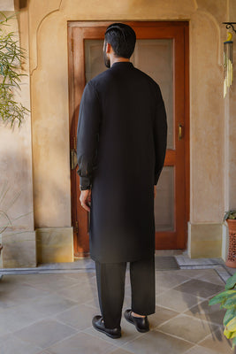 SHALWAR KAMEEZ FOR MEN | JET BLACK