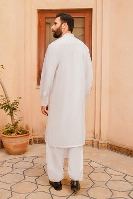 SHALWAR KAMEEZ FOR MEN | IVORY WHITE - BOSKI
