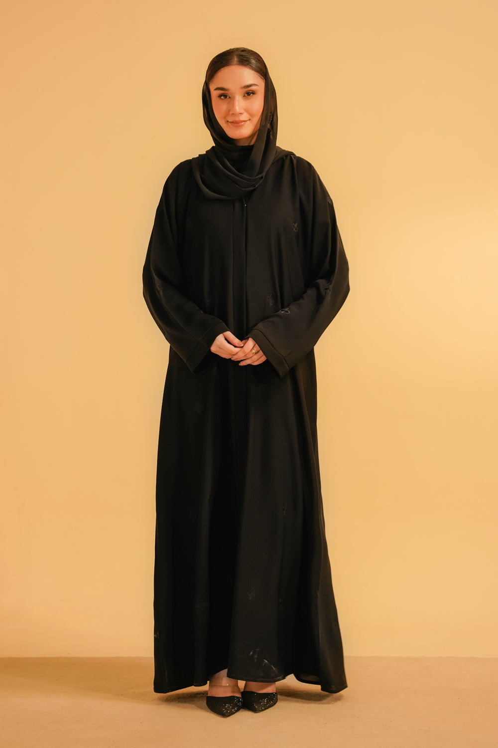 Embroidered Abaya Set | Black