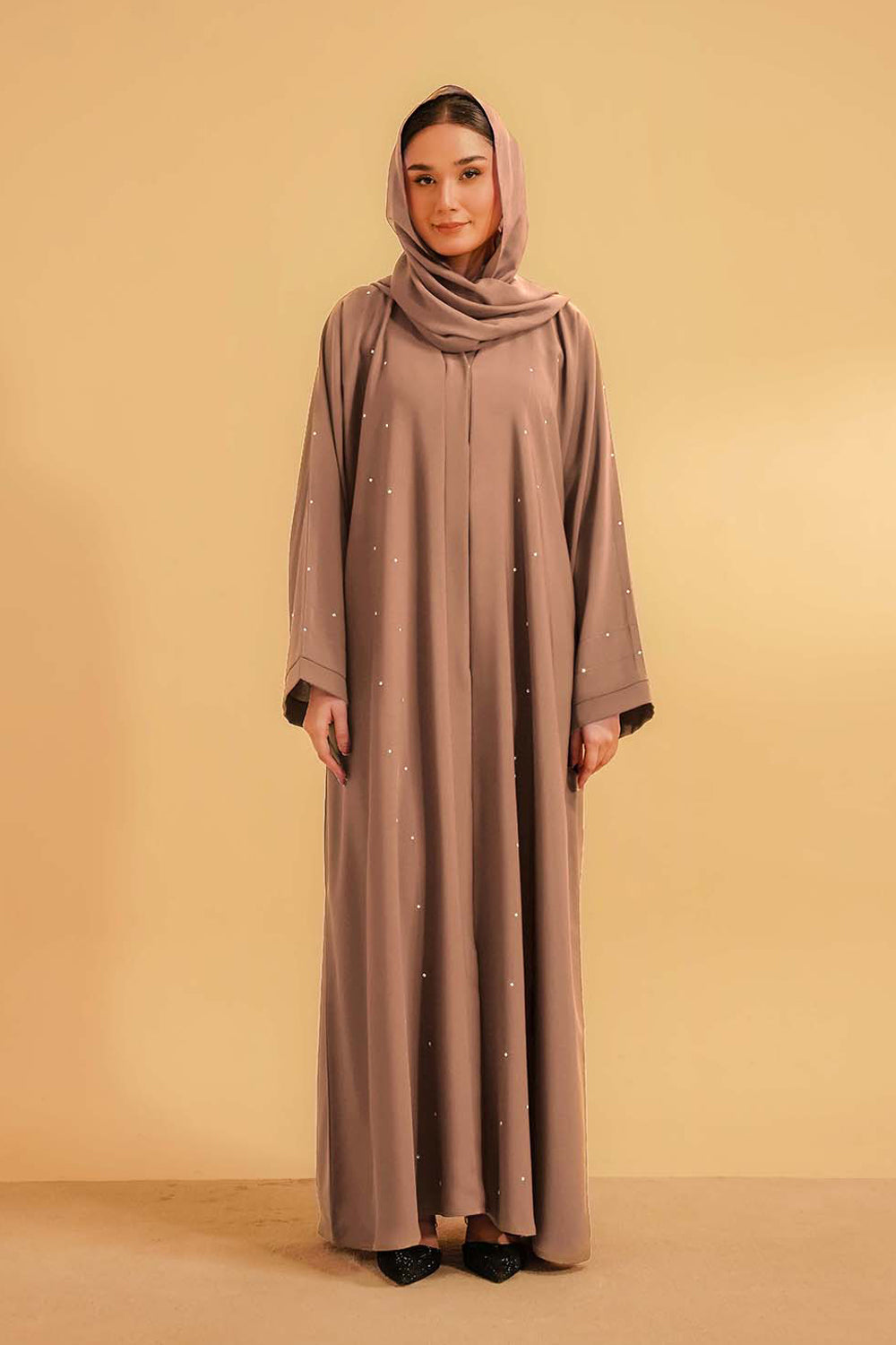 Embellished Abaya | Dusty Rose