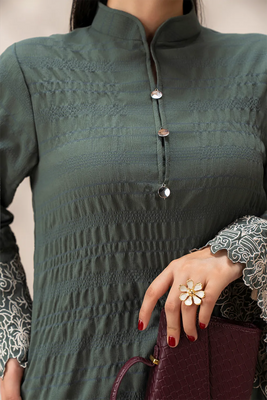 Olivia — Olive Embroidered Co-ord Set