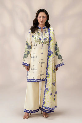 Viola — Ivory & Cobalt Floral 3-Piece Set