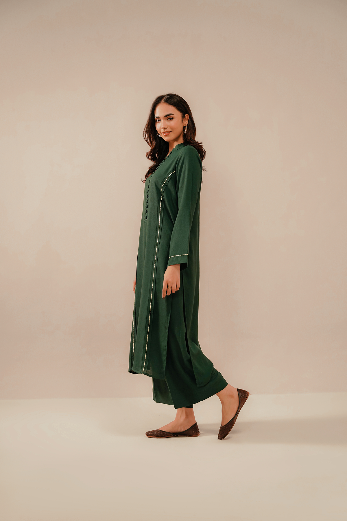 EMBROIDERED CO-ORD | JADE GREEN