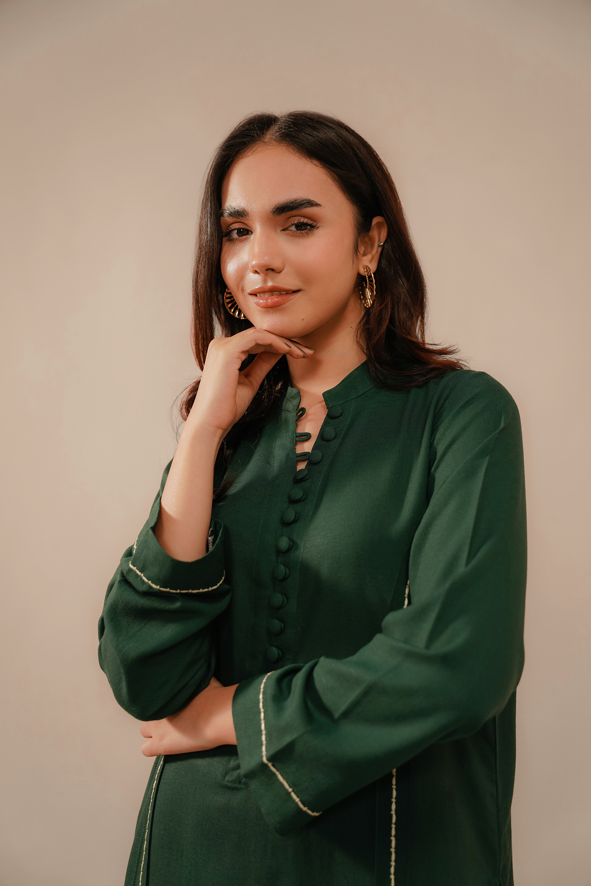 EMBROIDERED CO-ORD | JADE GREEN