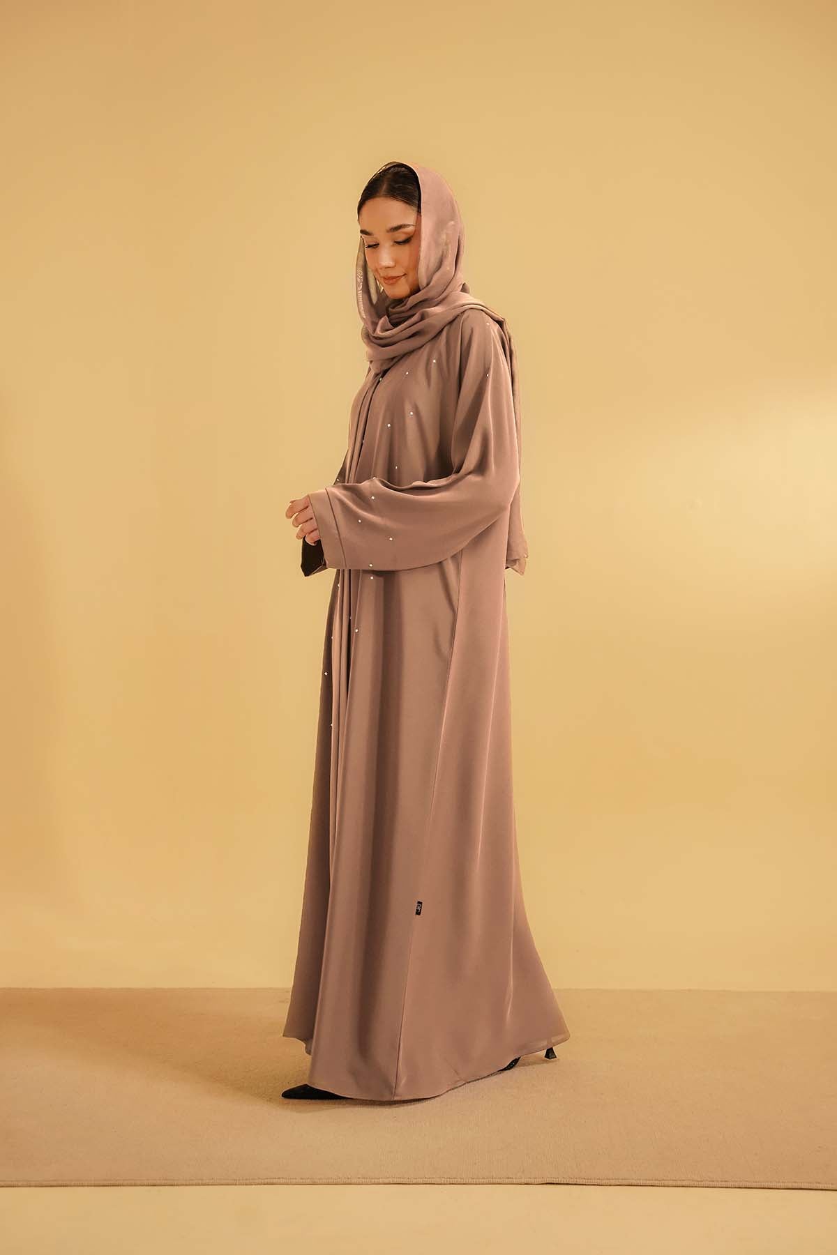 Embellished Abaya | Dusty Rose