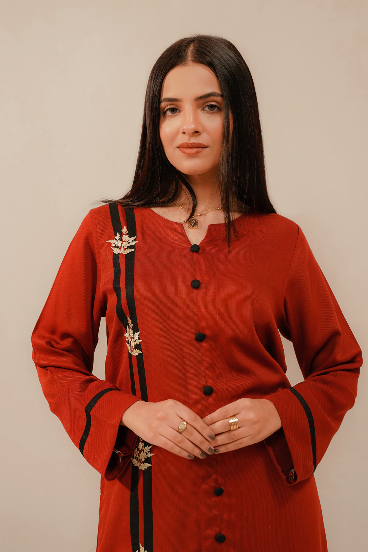 EMBROIDERED CO-ORD | RUBY