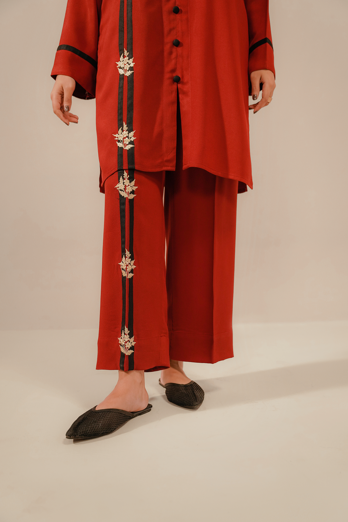 EMBROIDERED CO-ORD | RUBY