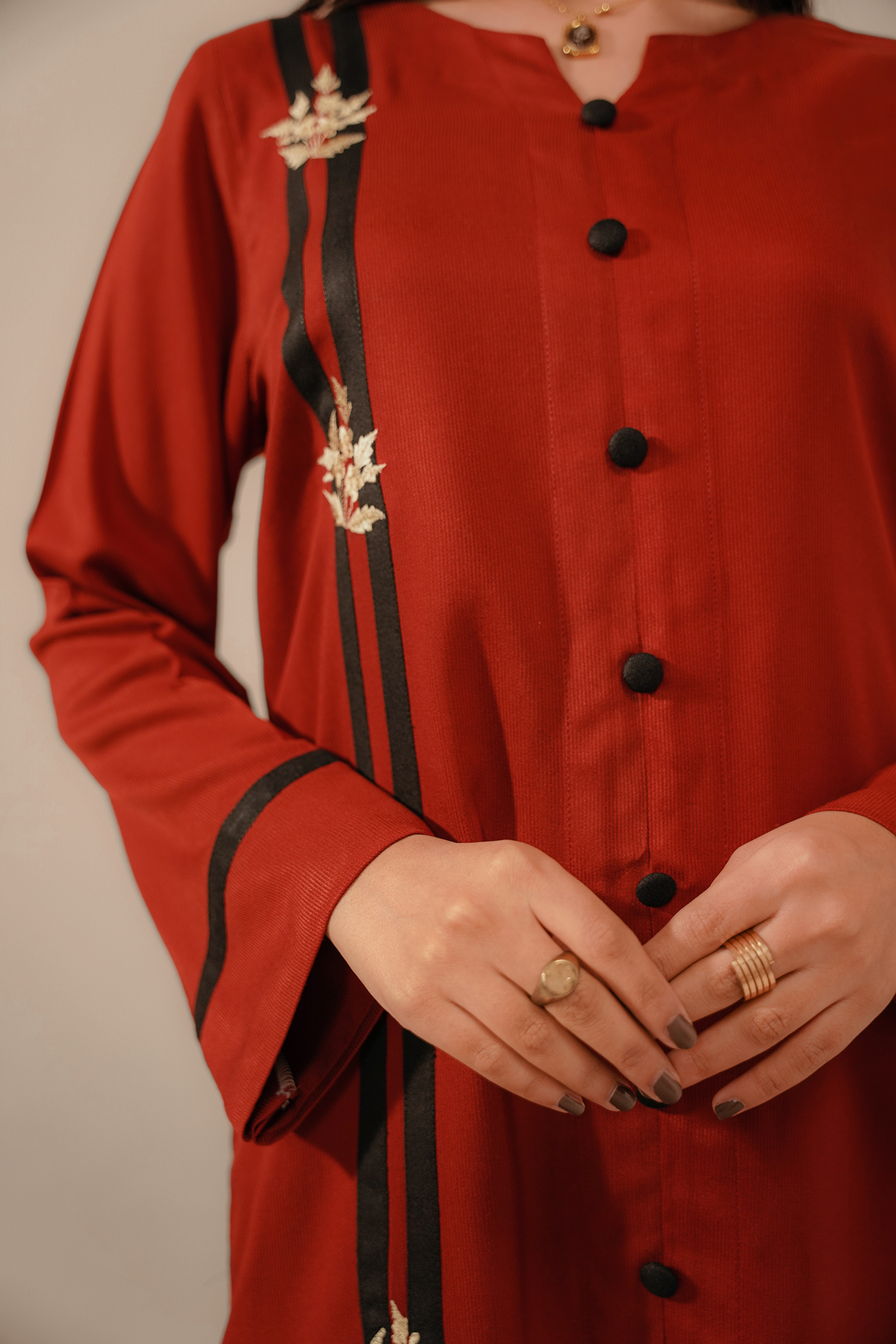 EMBROIDERED CO-ORD | RUBY