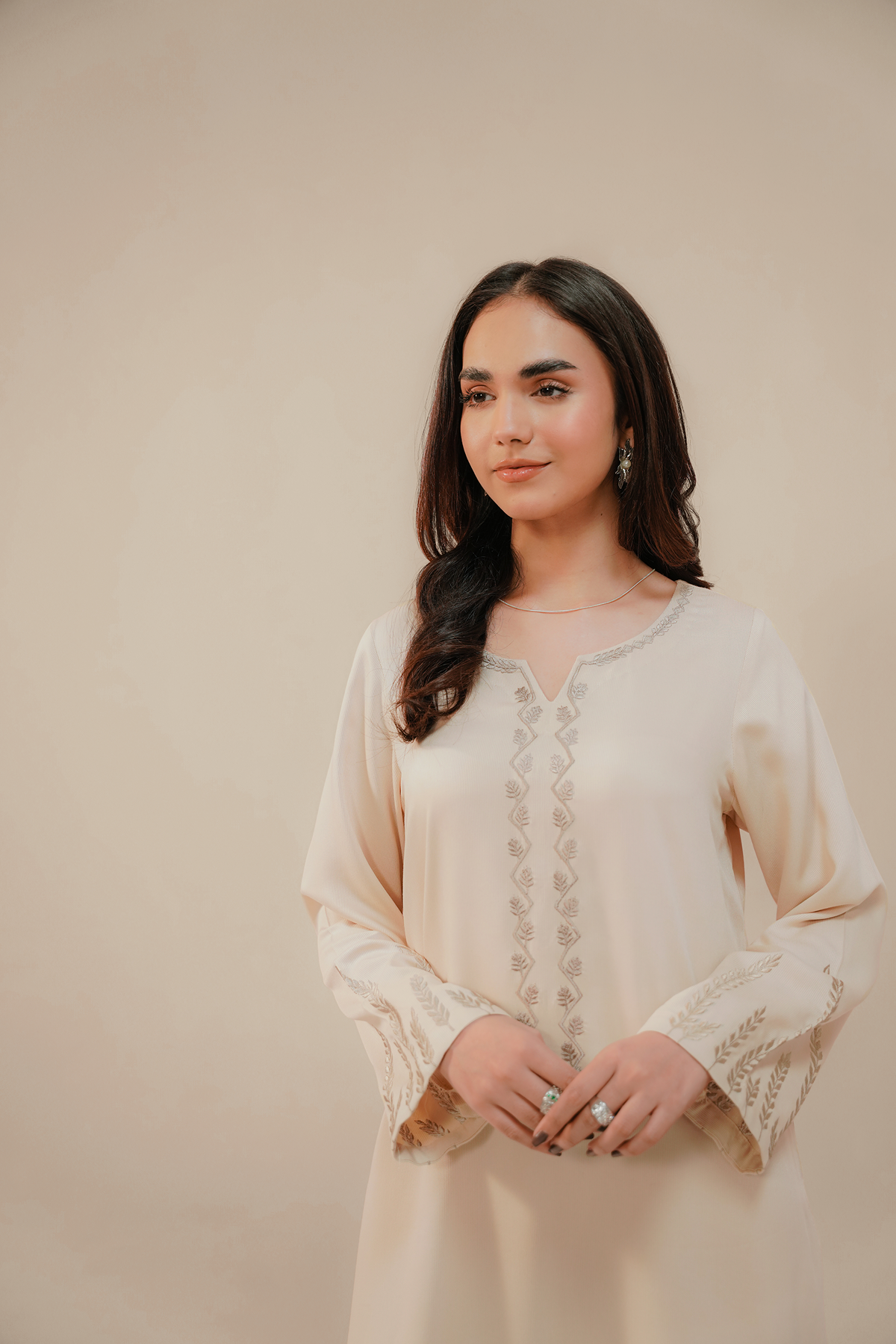 EMBROIDERED CO-ORD | IVORY WHITE